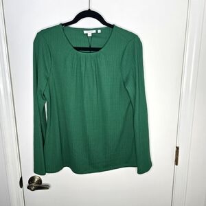 Chico's Vibrant Green Knit Blouse